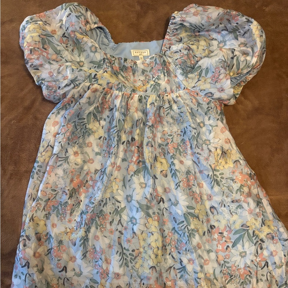 Hayden Girls Blue Floral Dress
